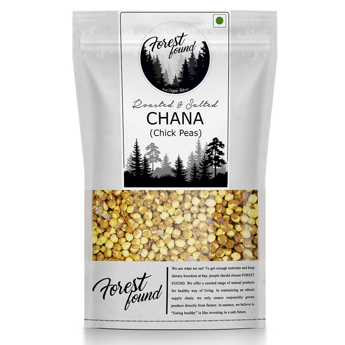 

Forest Found Roasted Salted Desi Chana | Chickpeas Dana, Gluten-Free | Made by Vacuum Roasted Technology, Protein-Packed Healthy Gujarati Snack, Oi