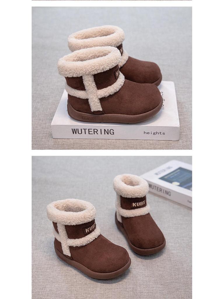 2025 Winter Children's Cotton Snow Boots - Warm, Comfortable, Fashionable, Plus Velvet, Medium & Large Sizes