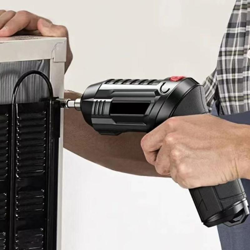 Multifunctional Electric Screwdriver Set, Portable Cordless Power Tool with LED Light for Home