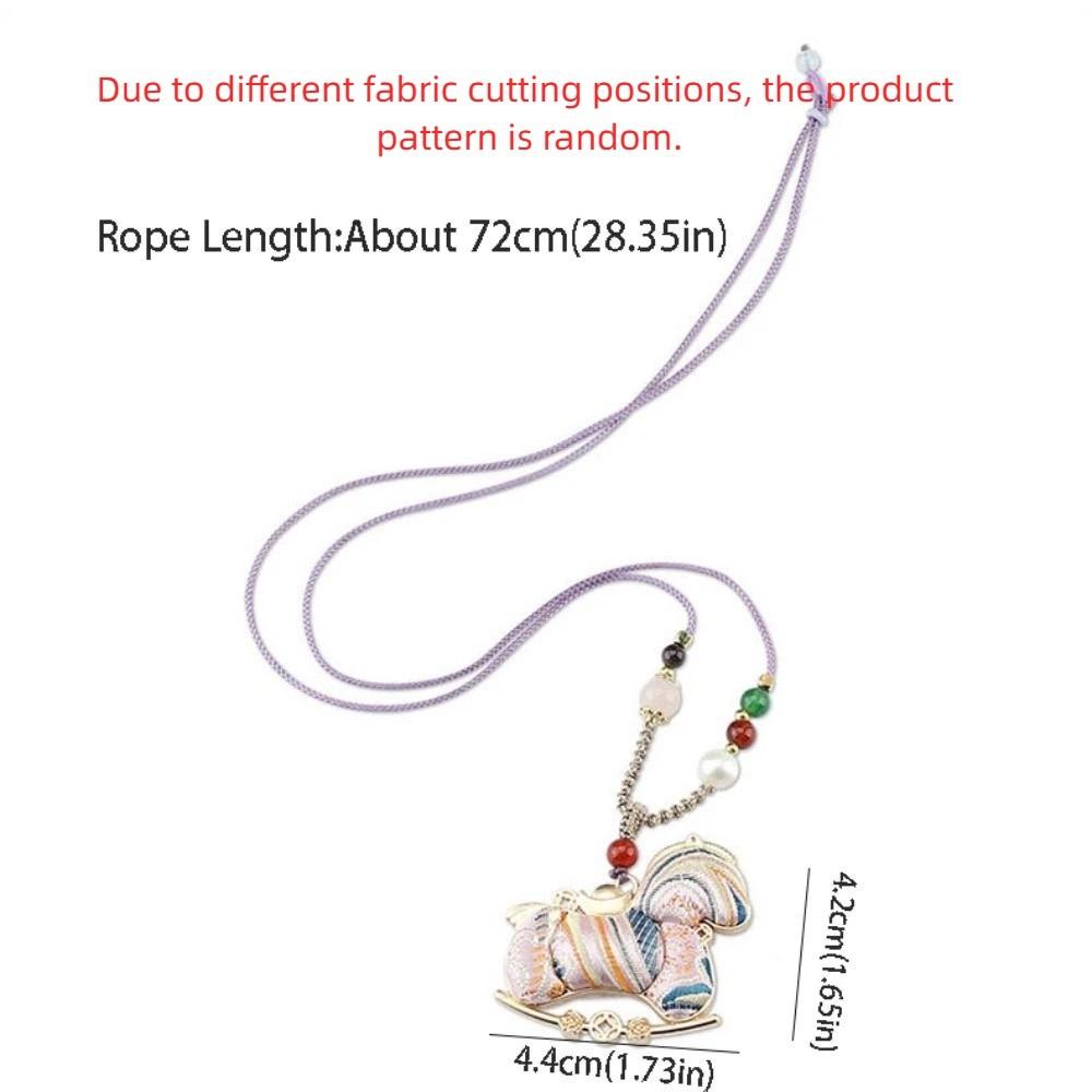 Brocade New Chinese Style Necklace Hanging Rope Horse Face Skirt Accessory  Women