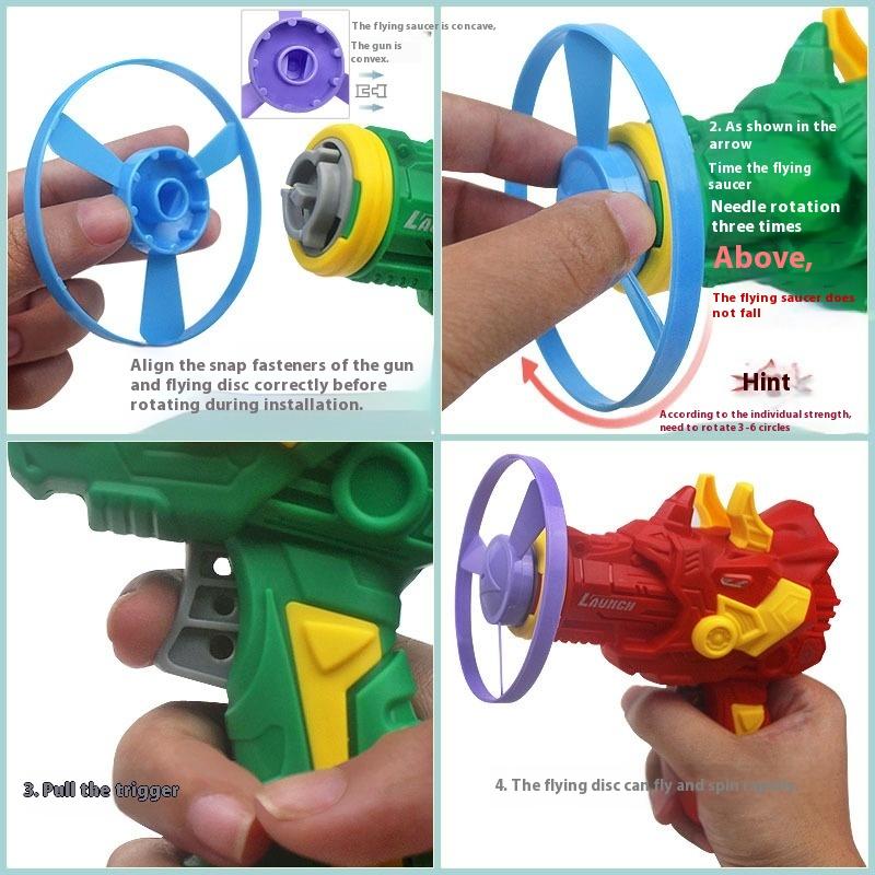 Torque Gyro Children's Educational Toys Creative Launch Rotary Pistol Gyro