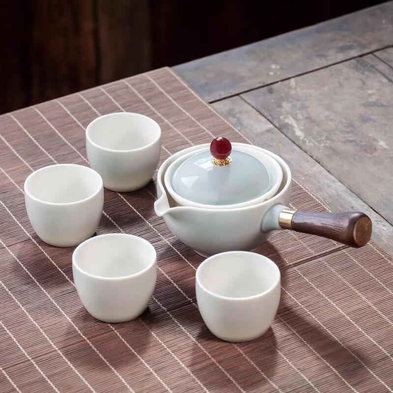 TingLe Black Ceramic Kung Fu Tea Set