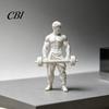 Scultura Postura Muscolare Uomo Stampato 3D Ornamento, Tema Fitness per Bodybuilder, Regalo Appassionato di Fitness Figura Sportiva Statua Sollevamento Pesi