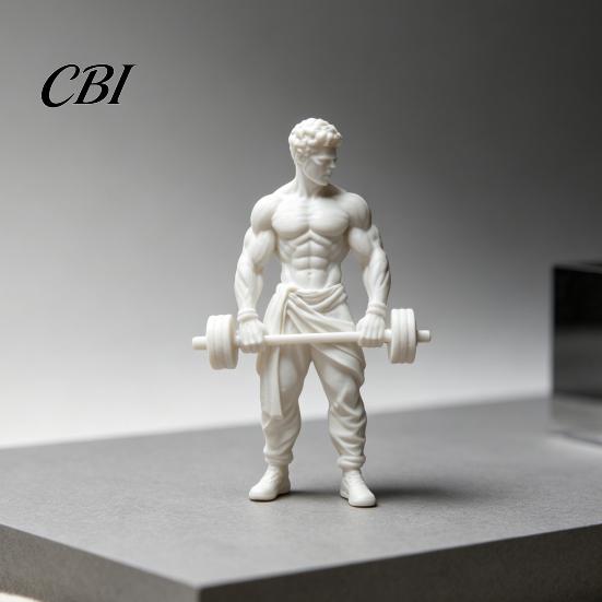 Scultura Postura Muscolare Uomo Stampato 3D Ornamento, Tema Fitness per Bodybuilder, Regalo Appassionato di Fitness Figura Sportiva Statua Sollevamento Pesi