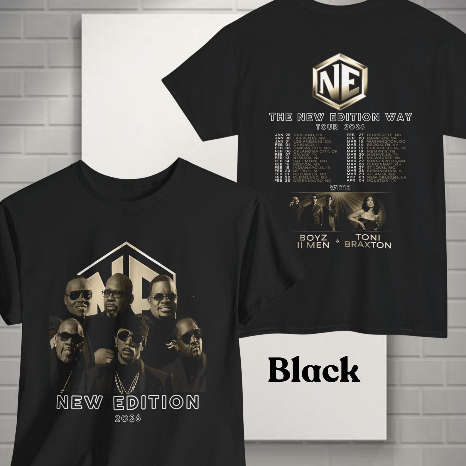 Apparel Concert Tour 2026 New Edition Merch & Gift Fans The New Edition 3XL
