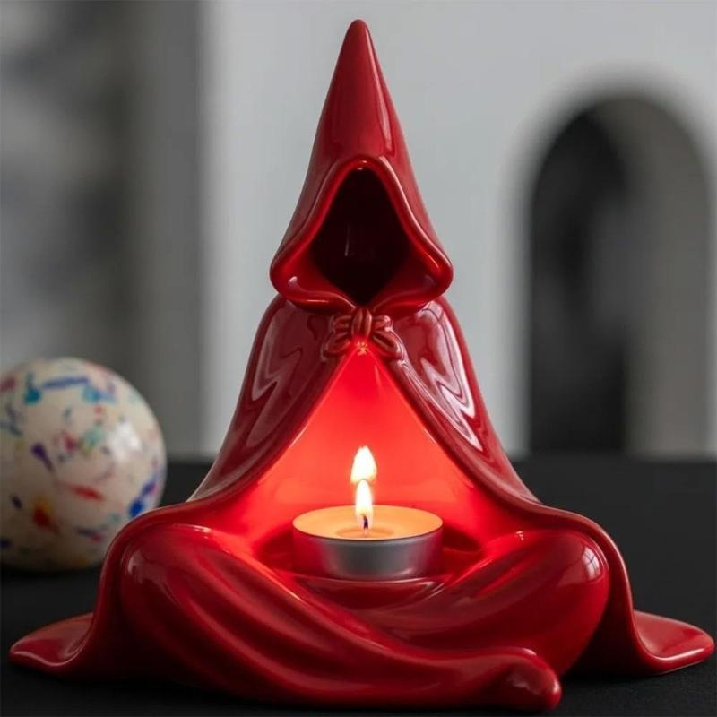 Magically Wizard Themed Figurine Tealight Candleholder Perfect Gift For Halloween Birthdays Holiday Resins Craft Ornament