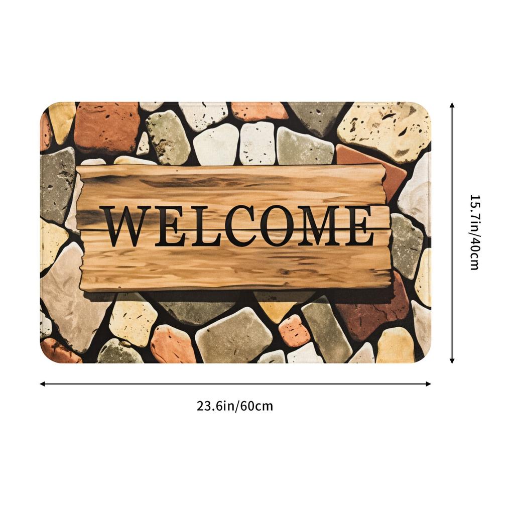 Europe Style Simulation Stone Doormat Mat Anti-Slip  Bathroom Kitchen Garage Rug Carpet 40*60cm