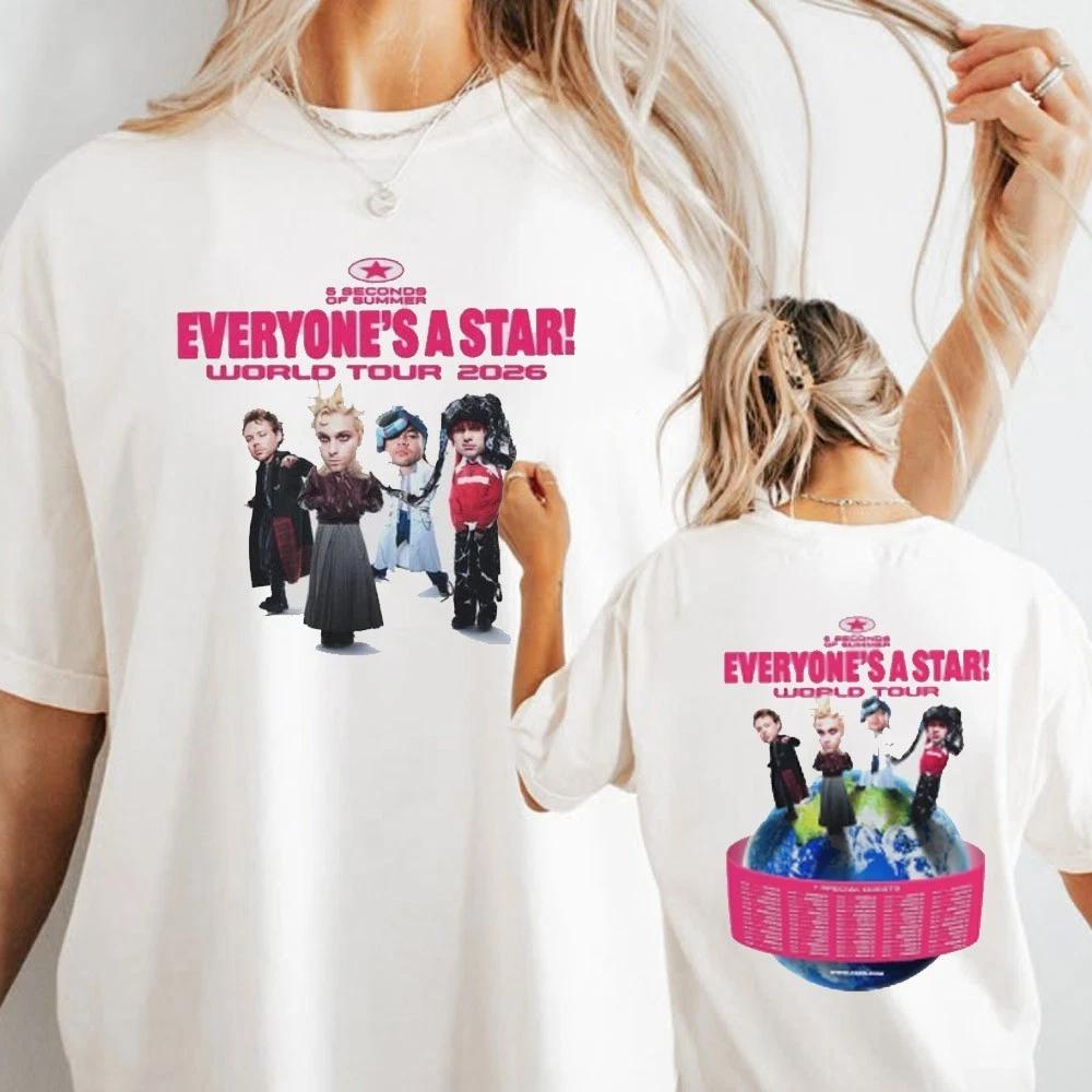 5 Seconds Of Summer Tour Shirt 2026 5 Sos Everyones A Star Tour Tee For Fans S