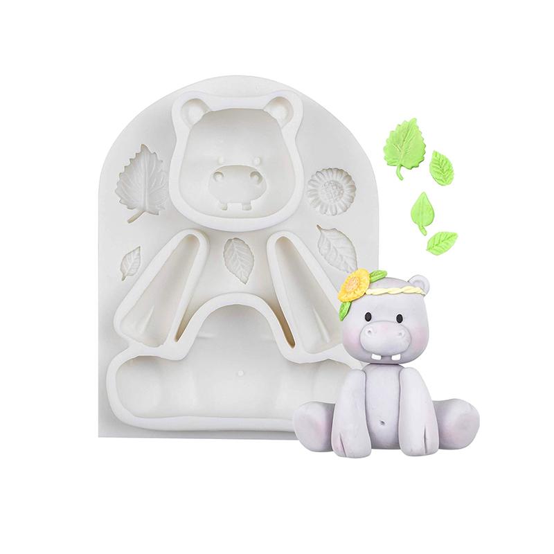 Jungle Theme Animal Fondant Silicone Mold Elephant Sugarcraft Birthday Cake Decoration Tools Giraffe Monkey Zebra Cupcake Topper