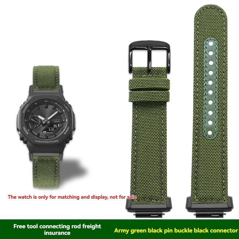 Für Casio GA-2100/1A1PR GA2110 GA-B2100 Serie Uhr achteckig Sport Nylon Canvas Bergsteigen wasserdicht Uhrenarmband