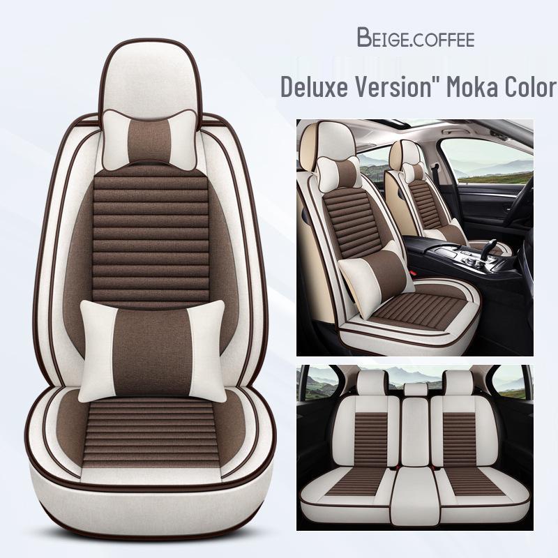 Citroen Car Seat Cushion - Versailles, C5, Elysee, Fukang, C4, Sega, C3-XR - Linen Seat Cover