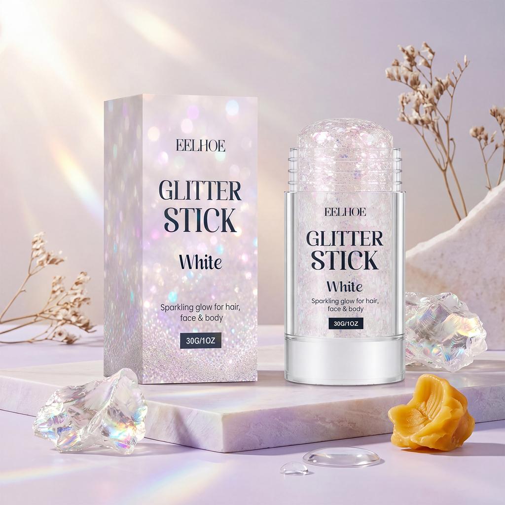 EELHOE Party glow sticks Sparkling hair and face makeup glitter stick for creating a festive party atmosphere