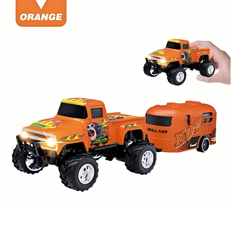 1:64 Scale Mini Remote-Controlled Alloy Off-Road Truck Monster Truck Toy 2.4GHz Wireless High-Speed Off-Road Crawler LED Lighting For Kids Boys Gifts