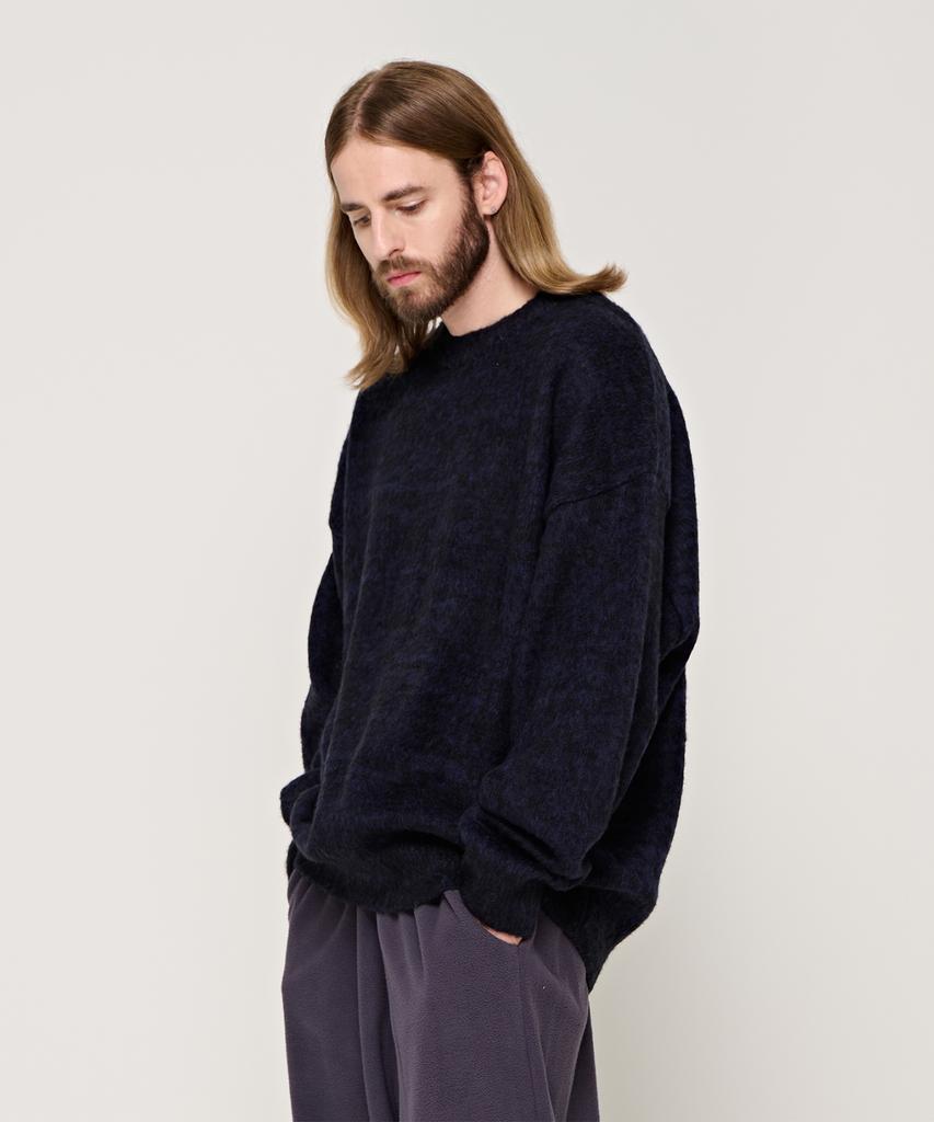 CARGOBROS Cb Wool Wind-Knit Round Knit (Navy)
