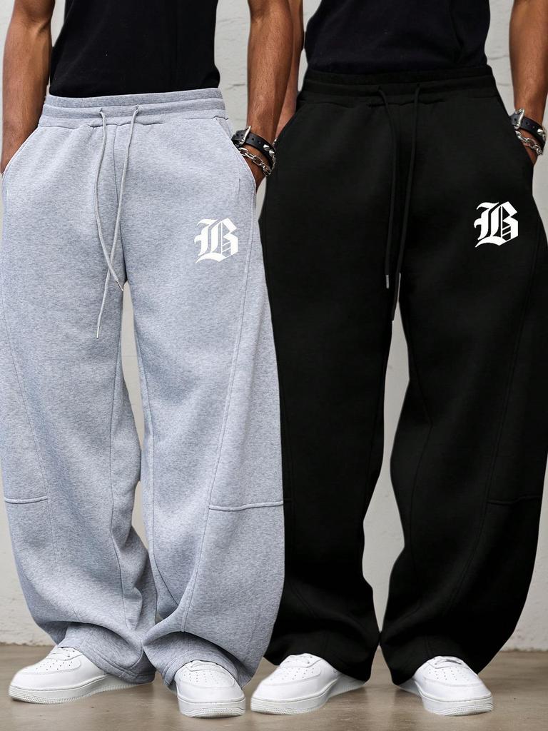 Men's Heavyweight Straight-Leg Sweatpants - American Style, Versatile, Cross-border Bestseller for Spring & Autumn Casual Fashion