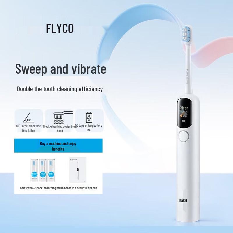 FLYCO T1 Smart Sweeping-Vibration Electric Toothbrush CN plug (adapter included)