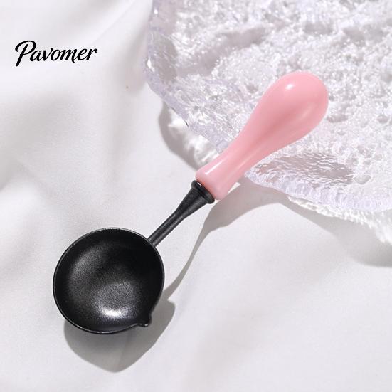 Non Stick Wax Spoon Seal with Ergonomic Handle, Non-Stick Sealing Stamp Melting Spoon, Anti Scalding Warmer for Envelope & Letter Art Crafts Crafting