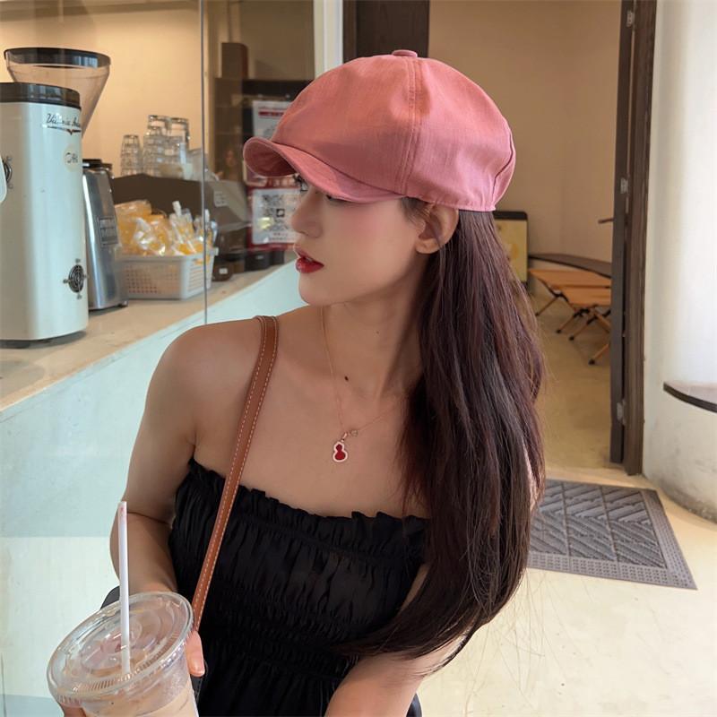 Modischer Wolkenhut für Damen Trendiges Achteck-Barett Vintage Schiebermütze Frühjahrs-Sonnenhut