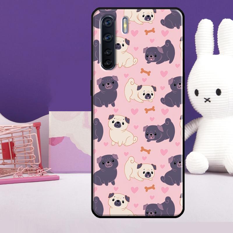 Funny Pug Dog Case For Oppo A60 A80 A40 A77 A57 A17 A74 A54 A94 A78 A98 A18 A38 A58 A96 A76 A16 A15 A5 Pro