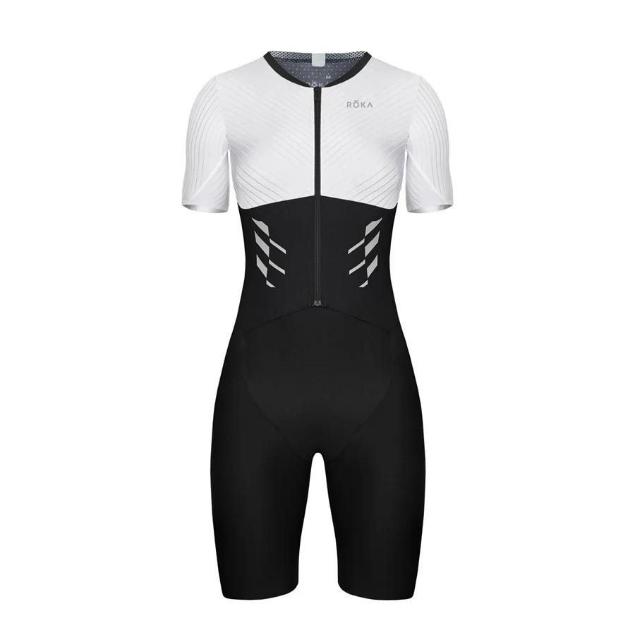 2026 Roka Damen Kurzarm Trisuit Triathlon Swimskin Sommer Rennrad MTB Pro Team Radsport Jumpsuit Laufen Geschwindigkeitsrennen Ausrüstung S