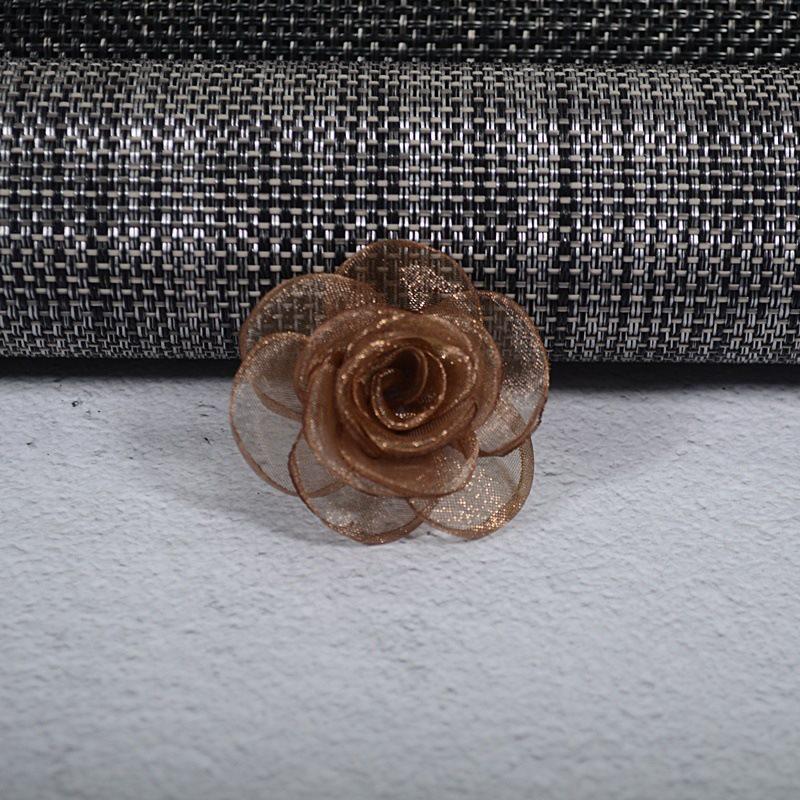 Korean Style 15-Piece Gauze Snow Fabric Flowers for DIY Clothing, Hair Clips, Jewelry Accessories