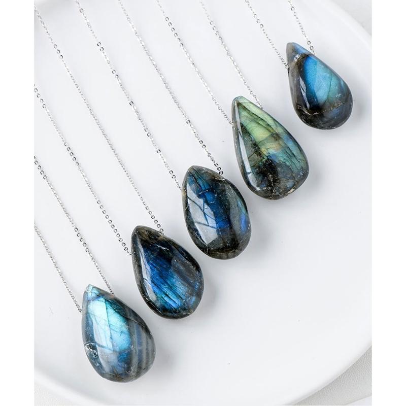 Pendant Necklace Water Drop Shape Moonstone Necklace Women Necklace Moonstone Material Jewelry Gift for Women Girls