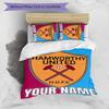 3pcs Custom Name Football club logo Bedding Set Duvet Cover Closure Includes 1 Duvet Cover&2 Pillowcases for All Seasons Bedroom Decor