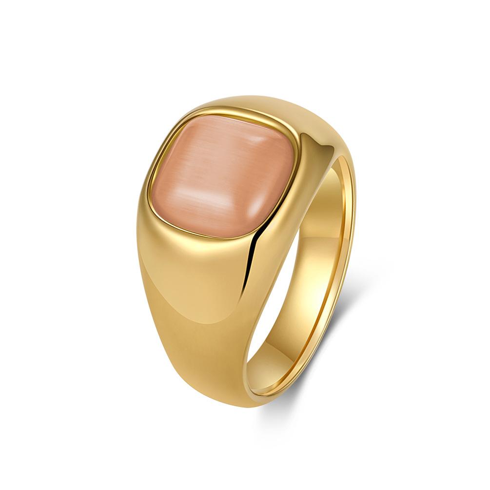 2026 Jewelry European and American Trend Inlaid Opal Ring Women s Fashion Temperament Gold-plated Tail Ring Jewelry 5#