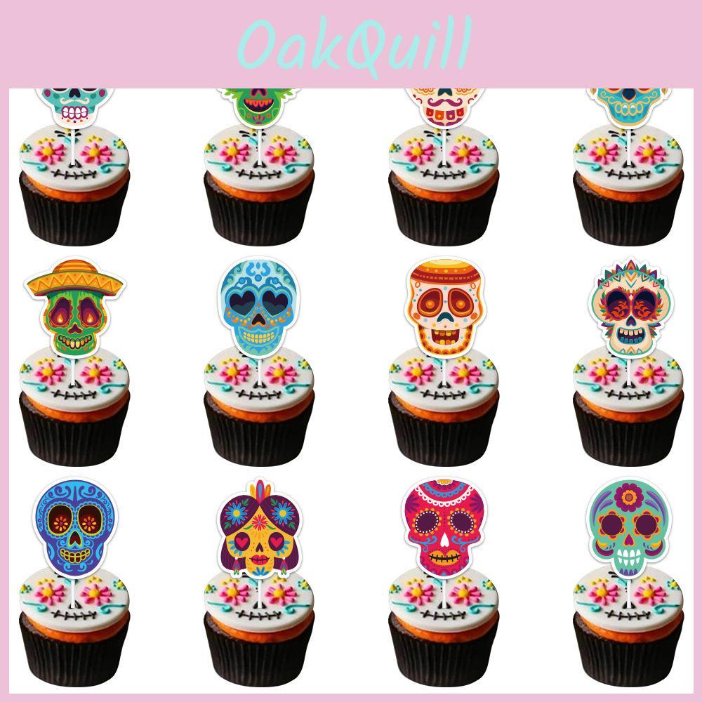 Tag der Toten Skelett Kuchen Dekoration Papier Party Zubehör Für Feiern