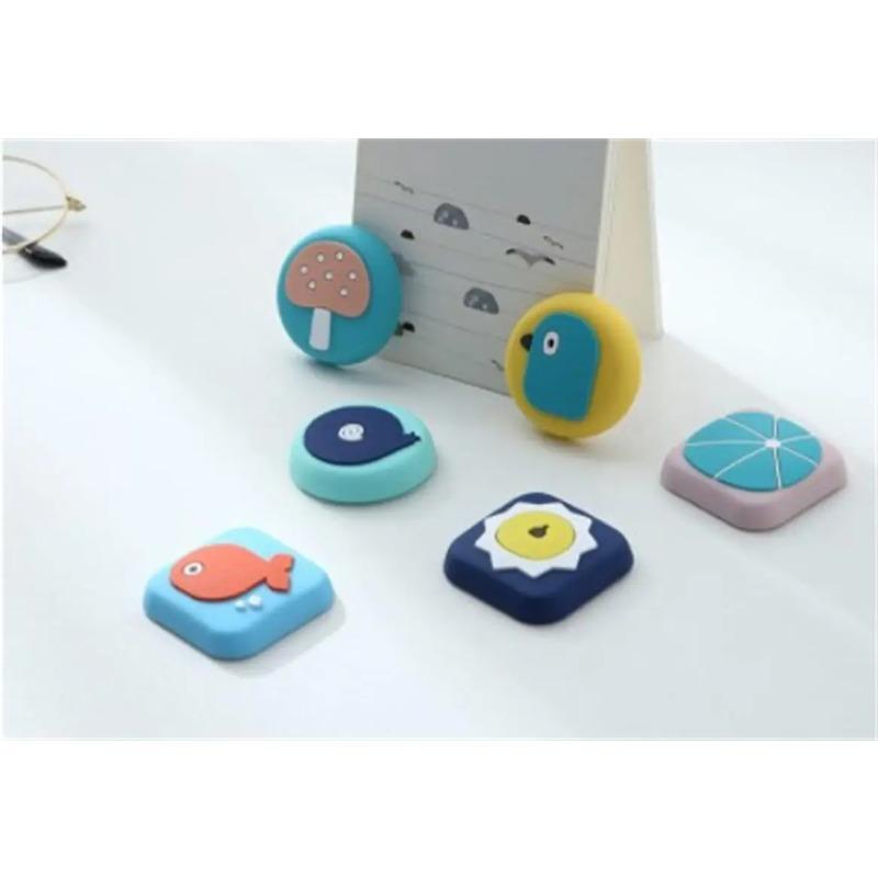 Cute Cartoon Lock Protective Pad Door Crash Pad Wall Protector Door Stopper Doorknob Silicone Pad Muffler Shockproof Crash Fende