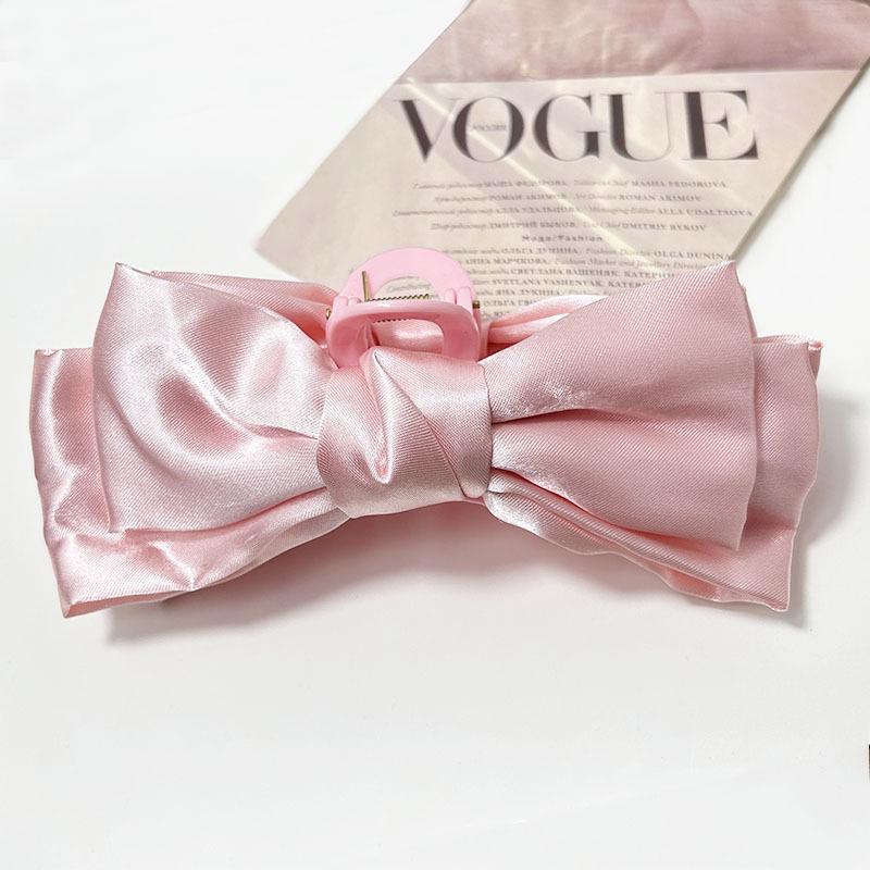 New Elegant Large Bow Hair Claws Fashion Satin Bowknot Hair Clip Hairpins Party Hair Accessories For Women Girls Korean Headwear