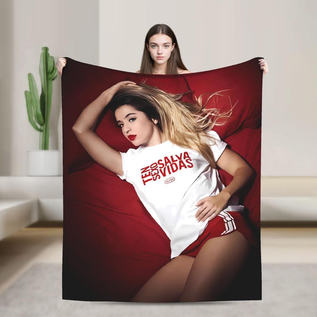 L-Lolas I-Indigos Spanish Singer Blanket  Soft Warm Funny Plush Throw Blanket For Couch Chair Travel Flannel Bedspread Bed Cover