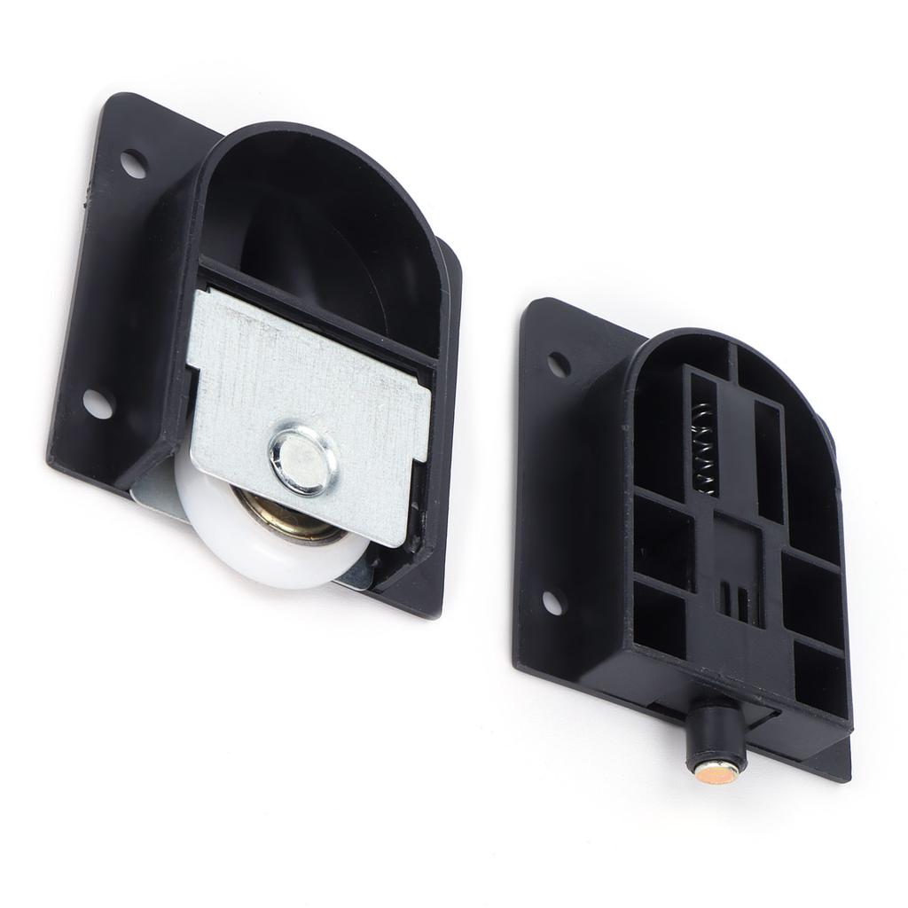 Rotella Silenziosa per Porta Scorrevole Puleggia in Plastica Nera con Cuscinetto Accessorio Ferramenta per Mobili