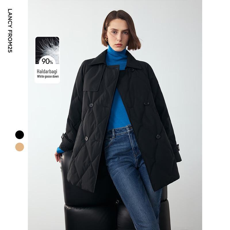 

LANGZI Women s Retro Goose Down Windbreaker Jacket XL