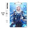 Anime Style Acrylic Clipboard and File Folder with Thickened Writing Pad