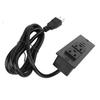 Conference Recessed Power Strip Table Socket Furniture Outlet PD 20W Fast Charging 2 USB Ports 1.5m Cord