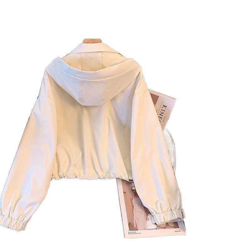 Women's Spring/Autumn 2025 Hooded Jacket - Stylish, Loose-Fitting, Lightweight Casual Workwear.