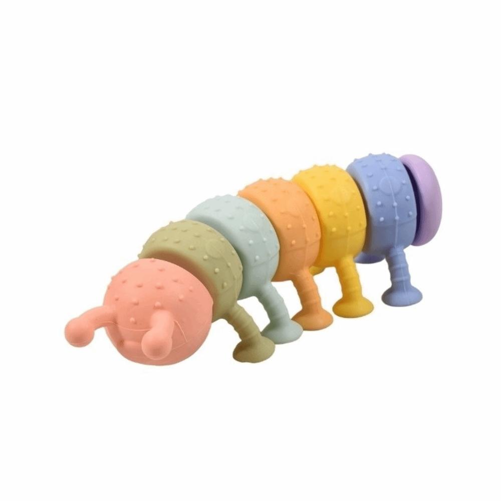 Cute Fidget Slug Toy 3D Articulated Stretch Caterpillar Toy Teeth Grinding Toy Children Gifts