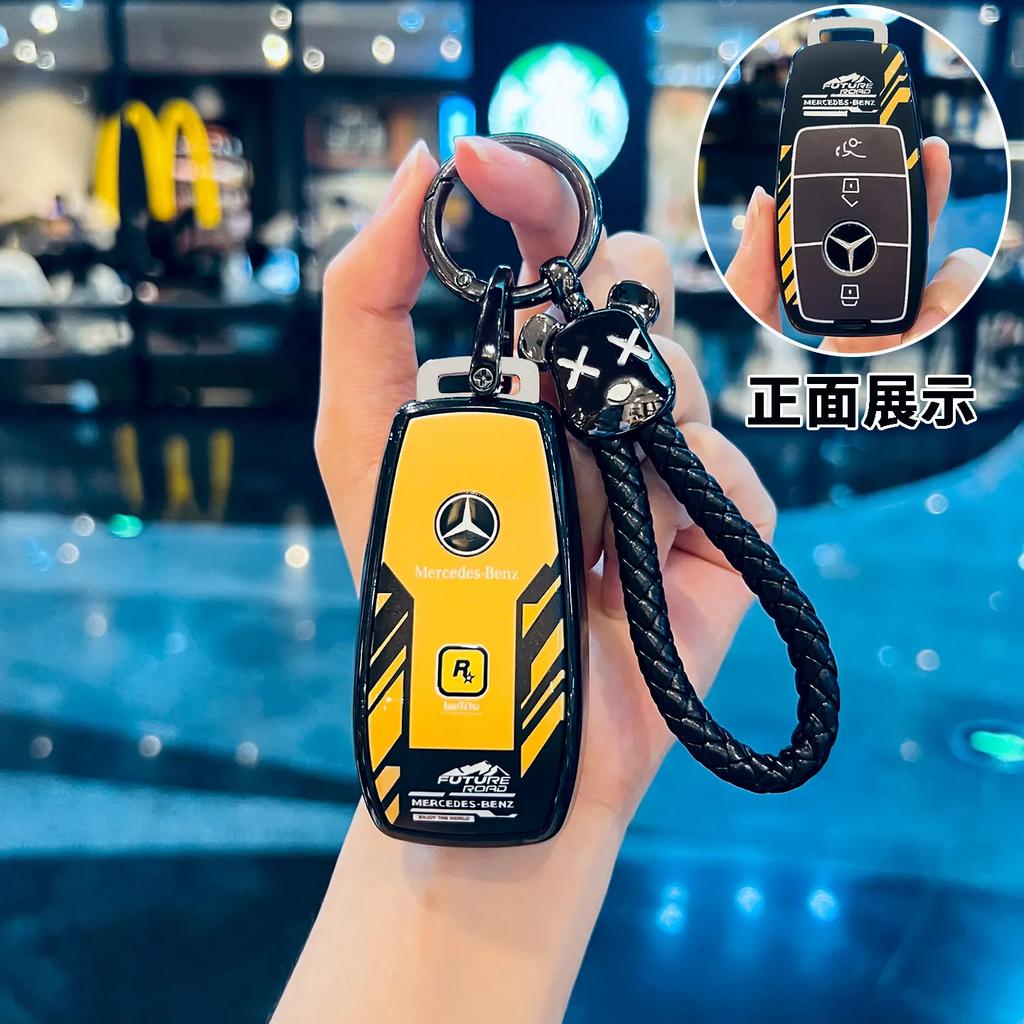 TXF4 Fashion TPU Car Key Case Cover For Mercedes Benz A C E S G Class GLC CLE CLA GLB GLS W177 W205 W213 W222 X167 AMG Keychain Fob