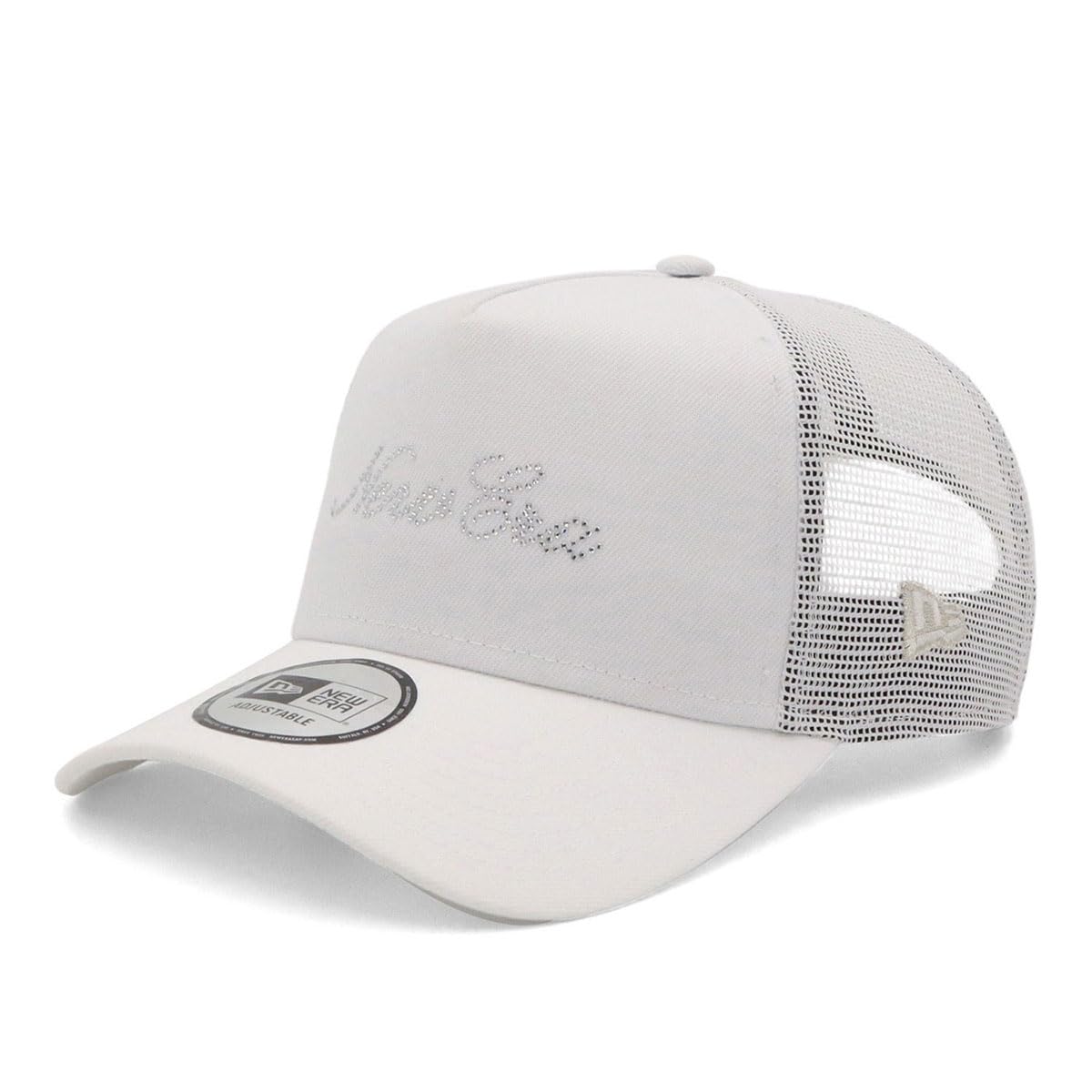 

New Era 9Forty Trucker CS Rhinestone Script Logo Mesh Exclusive to A-Frame Cap, White, ONSPOTZ.