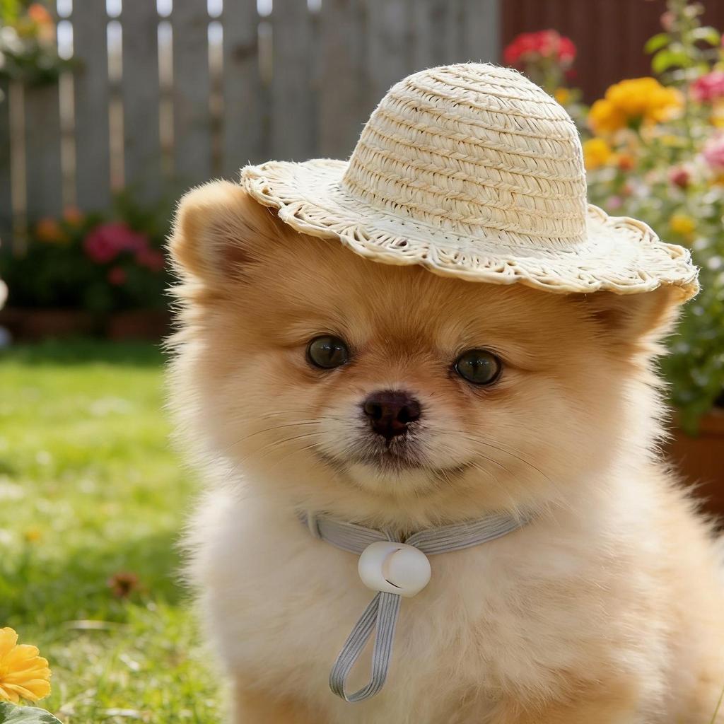 Cappello di Paglia per Cane Traspirante Copricapo per Cucciolo Cappello di Paglia Estivo per Gatto per Genitori di Animali Amanti degli Animali Scarpe da Ginnastica Spiaggia Parco Passeggiata Escursionismo