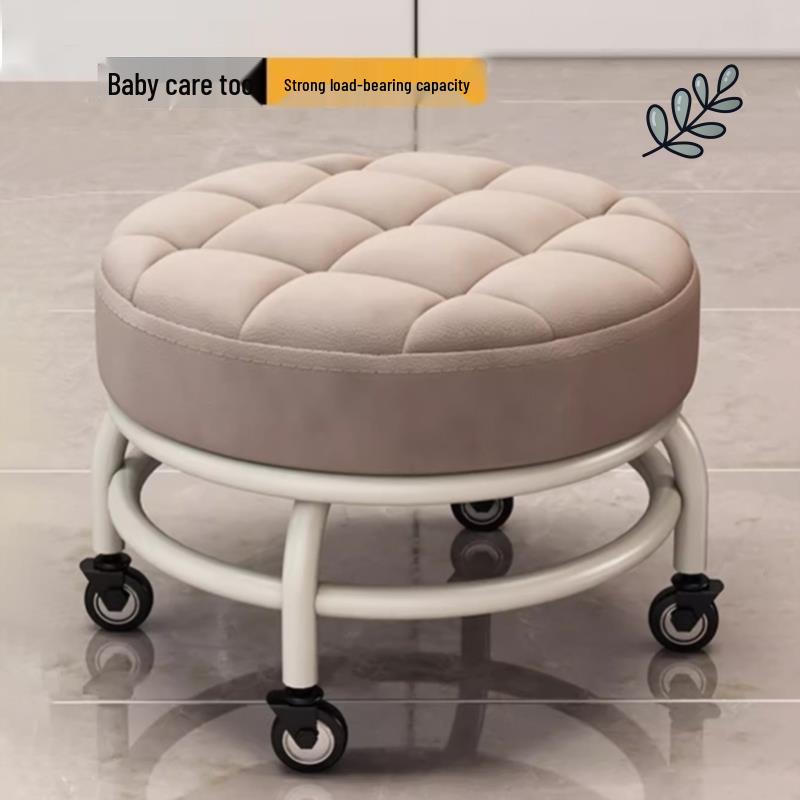 Бесшумный стул со спинкой Универсальный Кожаный Низкий Пуф для Гостиной или Первого Шага Ребенка Other 2560₽
