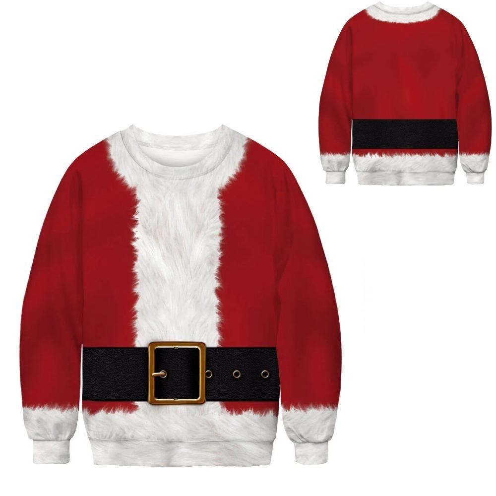 Karneval Weihnachten Mode Herren Damen Pullover Grünes Pelzmonster Druck Pullover Cartoon Lässig Sweatshirt t-shirt Kleidung