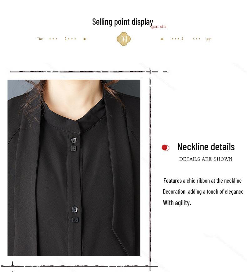 Summer 2026 Dark Style Versatile Casual Plus Size Women's Shirt - Loose, Slimming, Fashionable Top