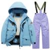 Children's Winter Ski Suit: Fleece-Lined, Waterproof, Windproof, One-Piece Ski Bib Pants for Boys and Girls