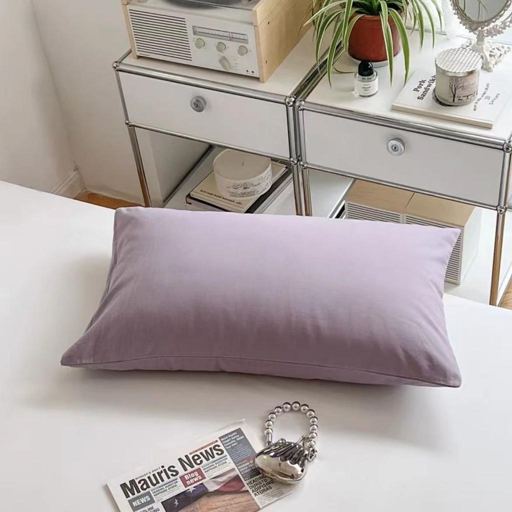 1 Pair Brushed Pillowcases, Warm Solid Color Pillowcases, Simple 48*74cm Japanese Pillowcases, Pillowcases Without Inserts