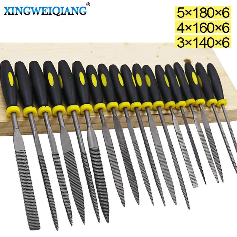 5x180mm 4x160mm 3x140mm Mini Wood Rasp - 6pcs Assorted Files Set Carpentry Filing Tool