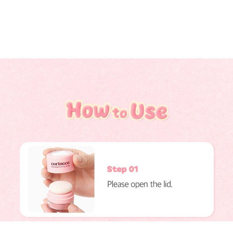 CORINGCO - Macaron Puff Blusher - 3 Colors