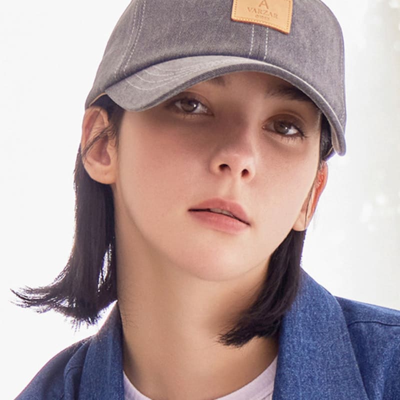 

VARZAR VA Square Pigment Label Ball Cap Black FREE