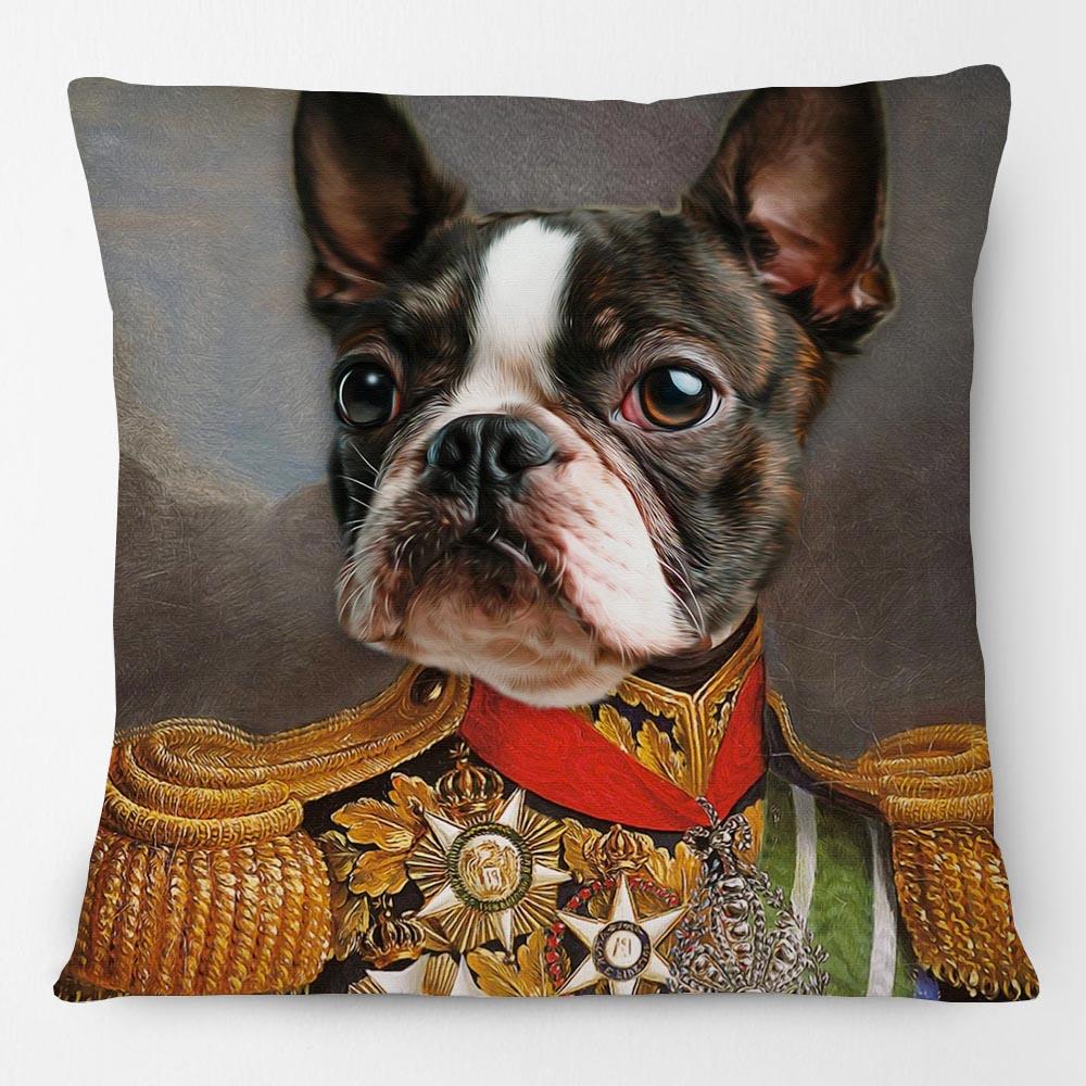 European Poodle Dachshund Chiwawa Dog Animals Portrait Painting Cushion Cover Royal Pet Historical Portrait Pillowcase